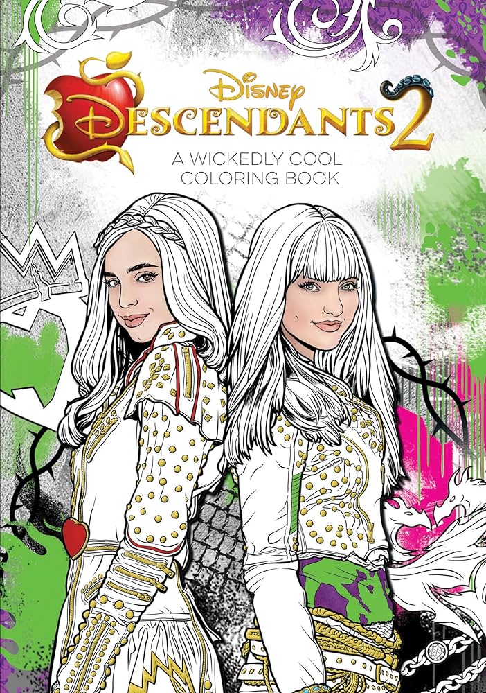 Descendants a wickedly cool coloring book disney books books