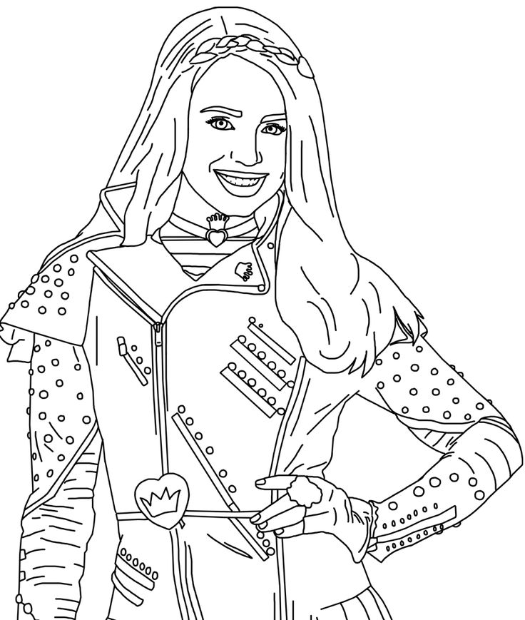 Descendants coloring pages