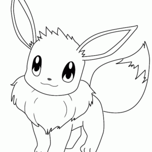 Eevee pokemon coloring pages printable for free download