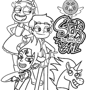 Star vs the forces of evil coloring pages printable for free download