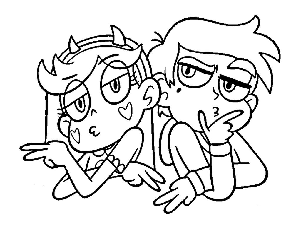 Star vs the forces of evil coloring page marco by sanorace on