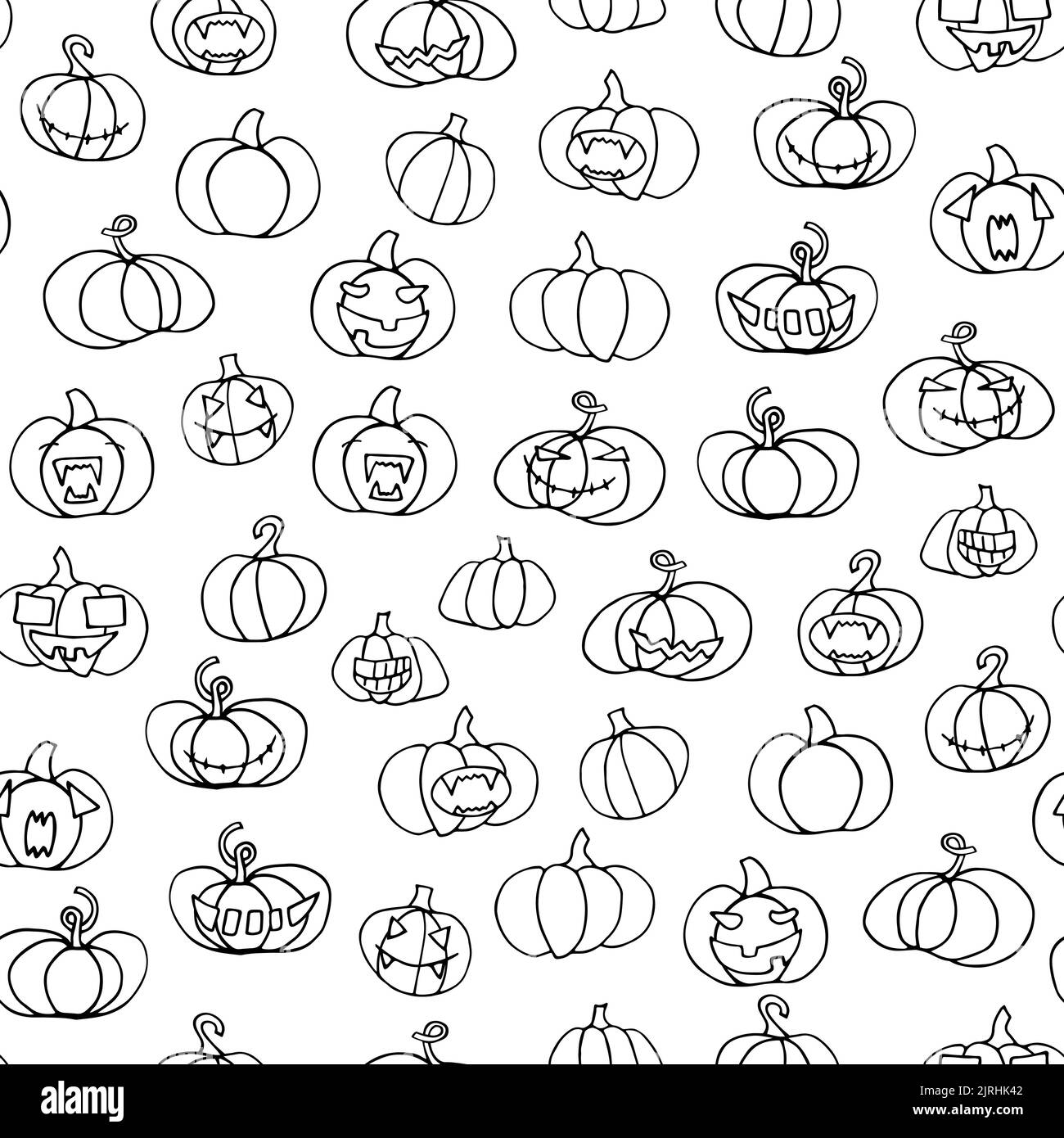 Scary pumpkins black and white stock photos images