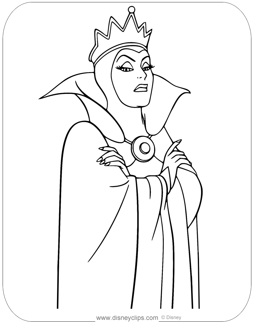 Snow white and the seven dwarfs coloring pages