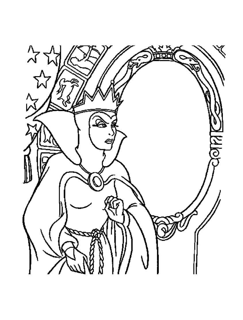 The evil queen from snow white coloring page