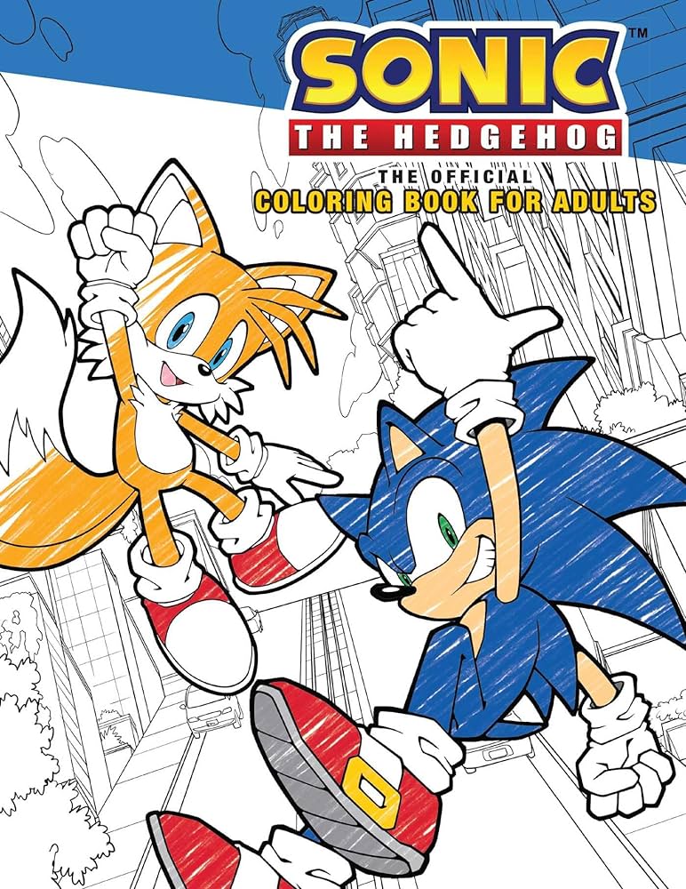 Sonic the hedgehog the official adult coloring book insight editions books