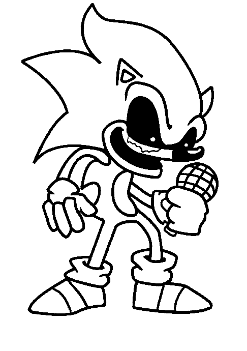 Sonic exe coloring pages printable for free download