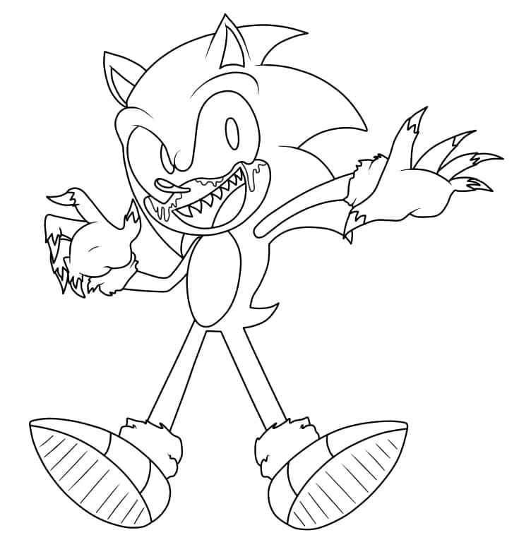 Sonic exe coloring pages