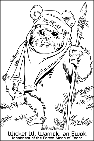 Coloring ewok wikket picture star wars coloring sheet star wars colors star wars coloring book