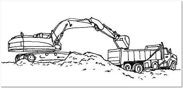 Excavator coloring page truck coloring pages coloring book pages coloring pages