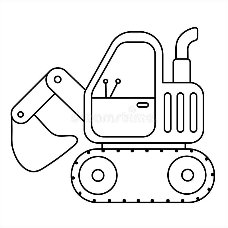 Excavator coloring page stock illustrations â excavator coloring page stock illustrations vectors clipart