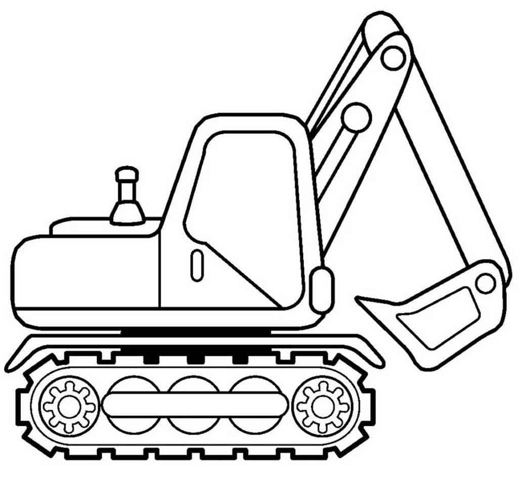 Excavator coloring pages