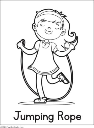 Physical activity coloring pages