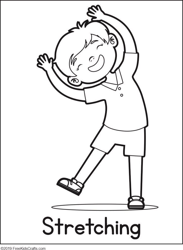 Image of physical activity coloring pages physical activities for preschoolers physical activities for kids exercise for kids