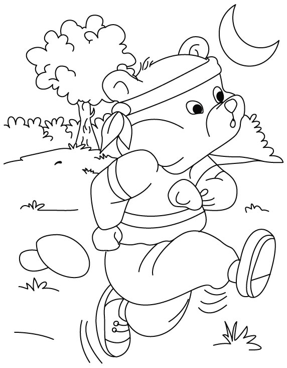 Exercise coloring pages