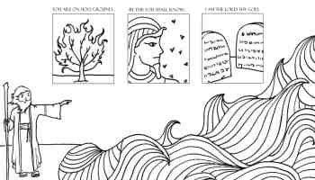 Book of exodus bible coloring page for children