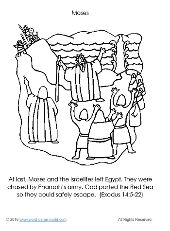 Free bible story coloring pages