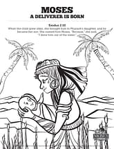 Exodus baby moses sunday school coloring pages â