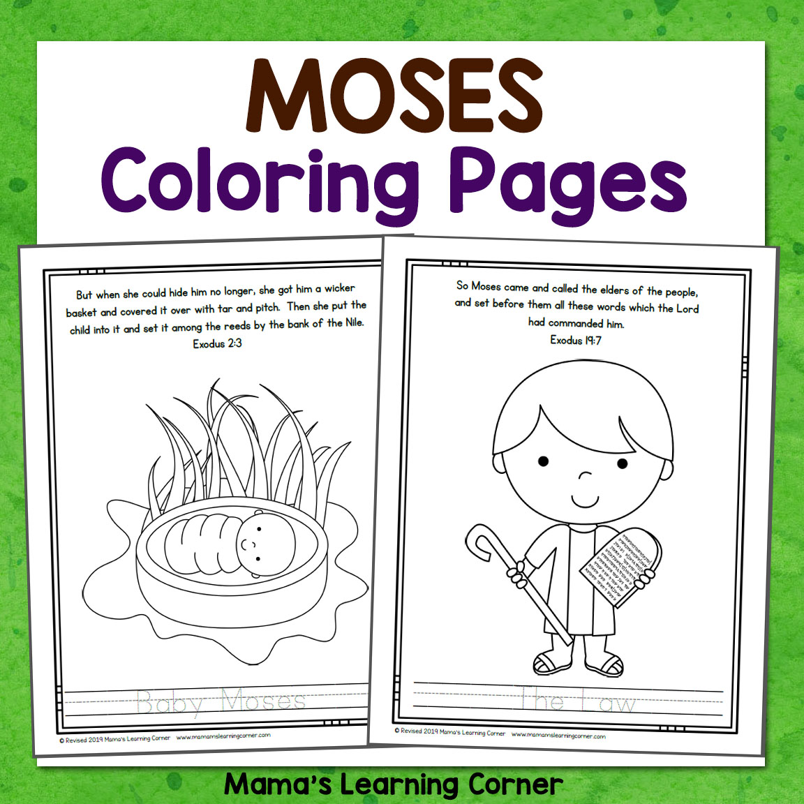 Moses coloring pages