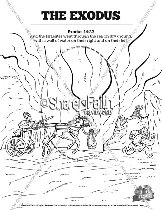 The exodus story sunday school coloring pages clover media