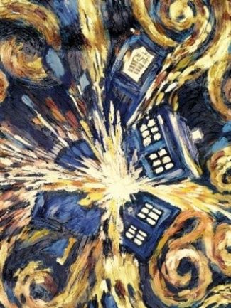 Doctor who exploding tardis painting van gogh tardis painting doctor who wallpaper tardis van gogh