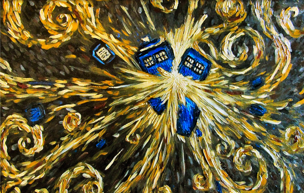 Doctor who van goghs exploding tardis doctor who wallpaper tardis tardis van gogh