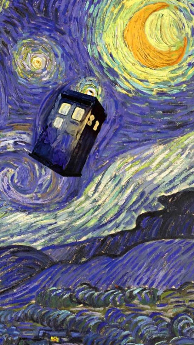 Van gogh tardis doctor who wallpaper doctor who doctor who art