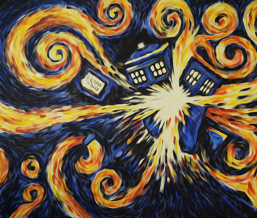 Exploding tardis digital art by bro tetew