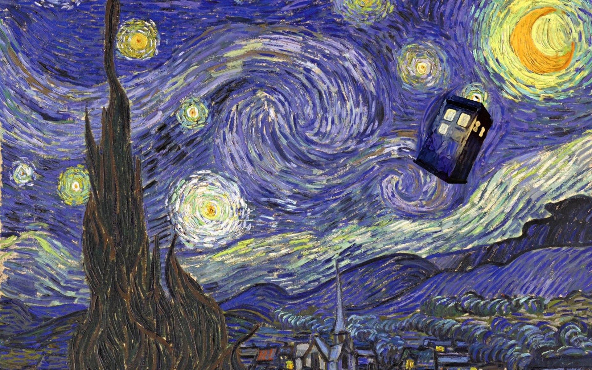 Tardis van gogh wallpapers