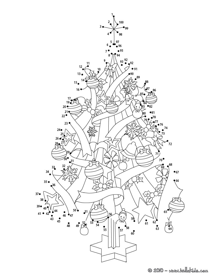 Christmas tree coloring pages