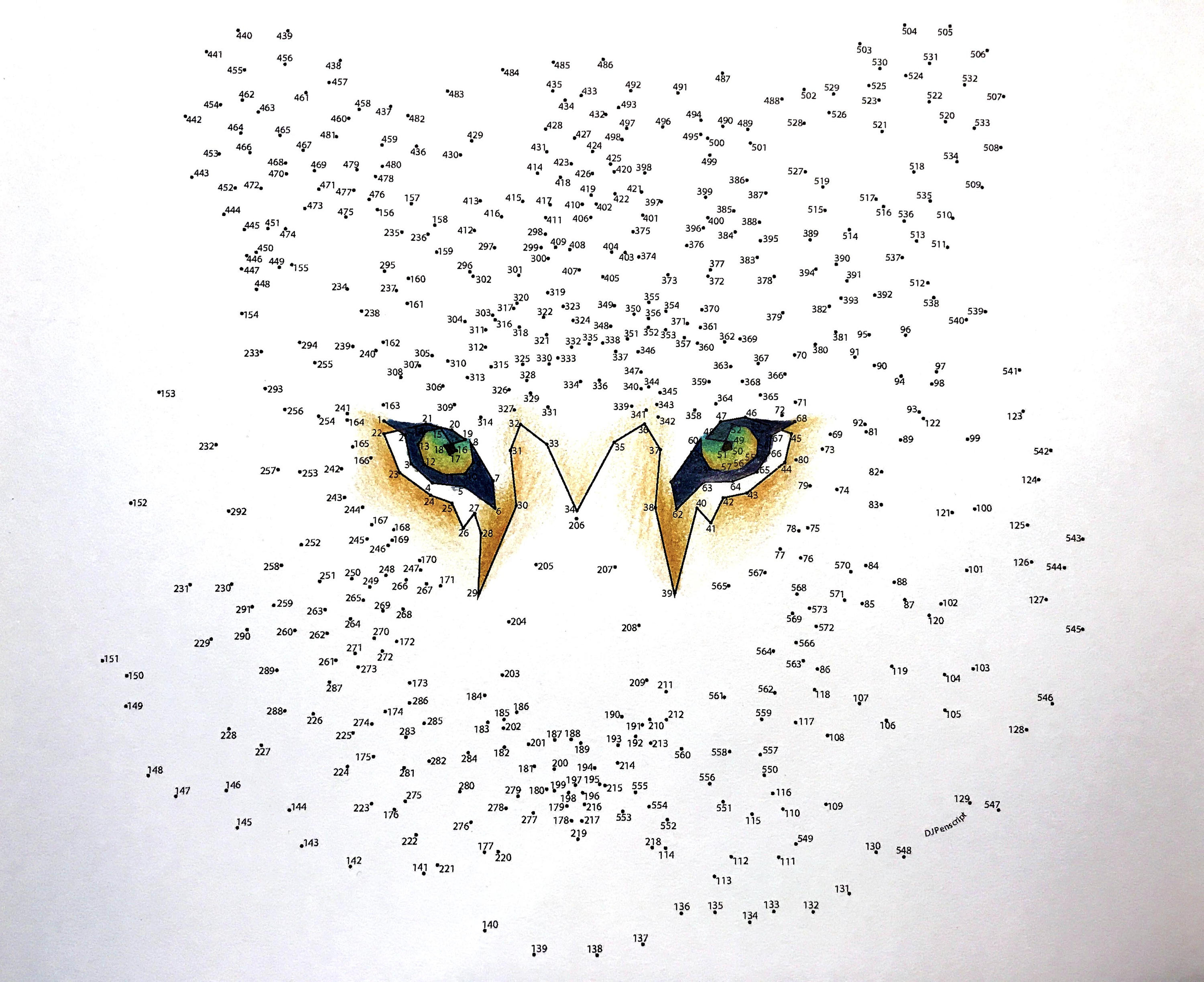 Tiger â extreme dot to dot â pdf activity and coloring page â scribble stitch