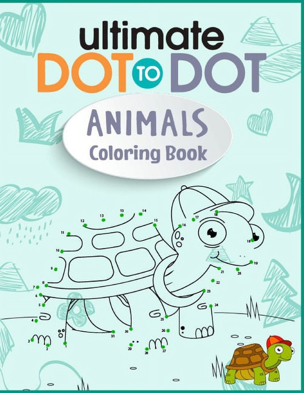 Ultimate dot to dot animals coloring book extreme ocean animals wild animal zoo animals dot to dot adult activity and coloring book paperback