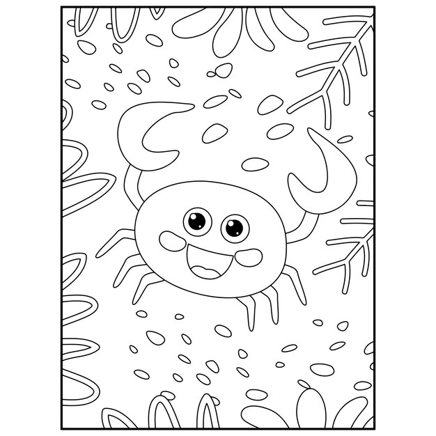 Premium vector printable ocean animals coloring pages for kids premium vector