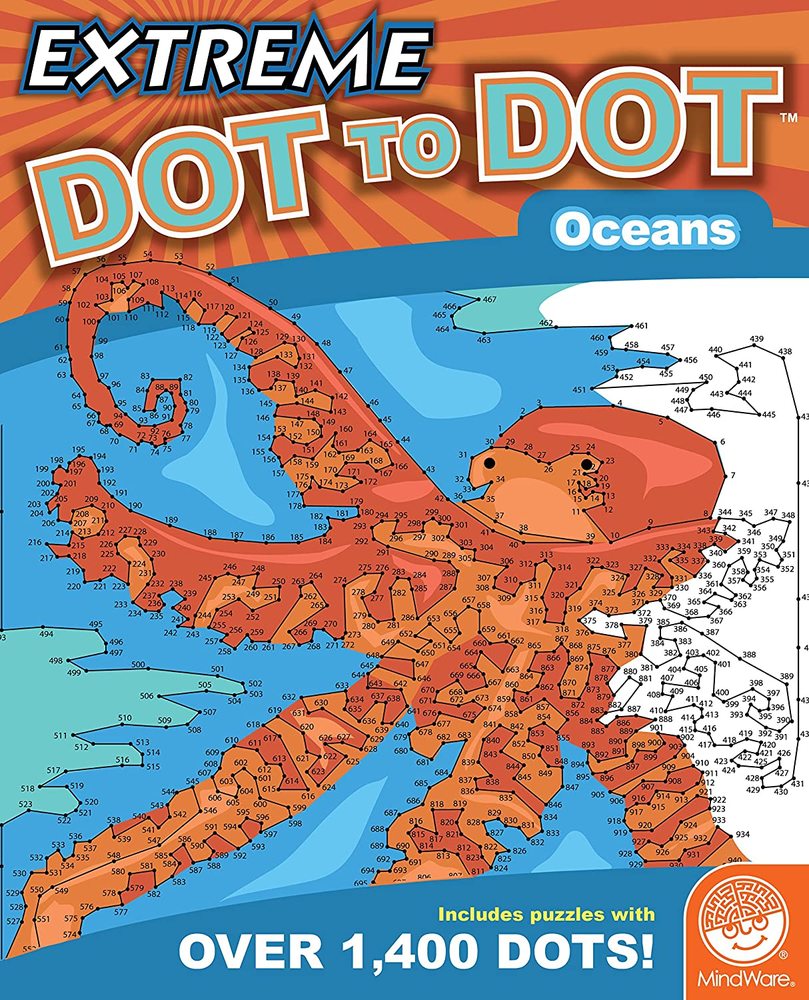 Extreme dot to dot coloring oceans paperback