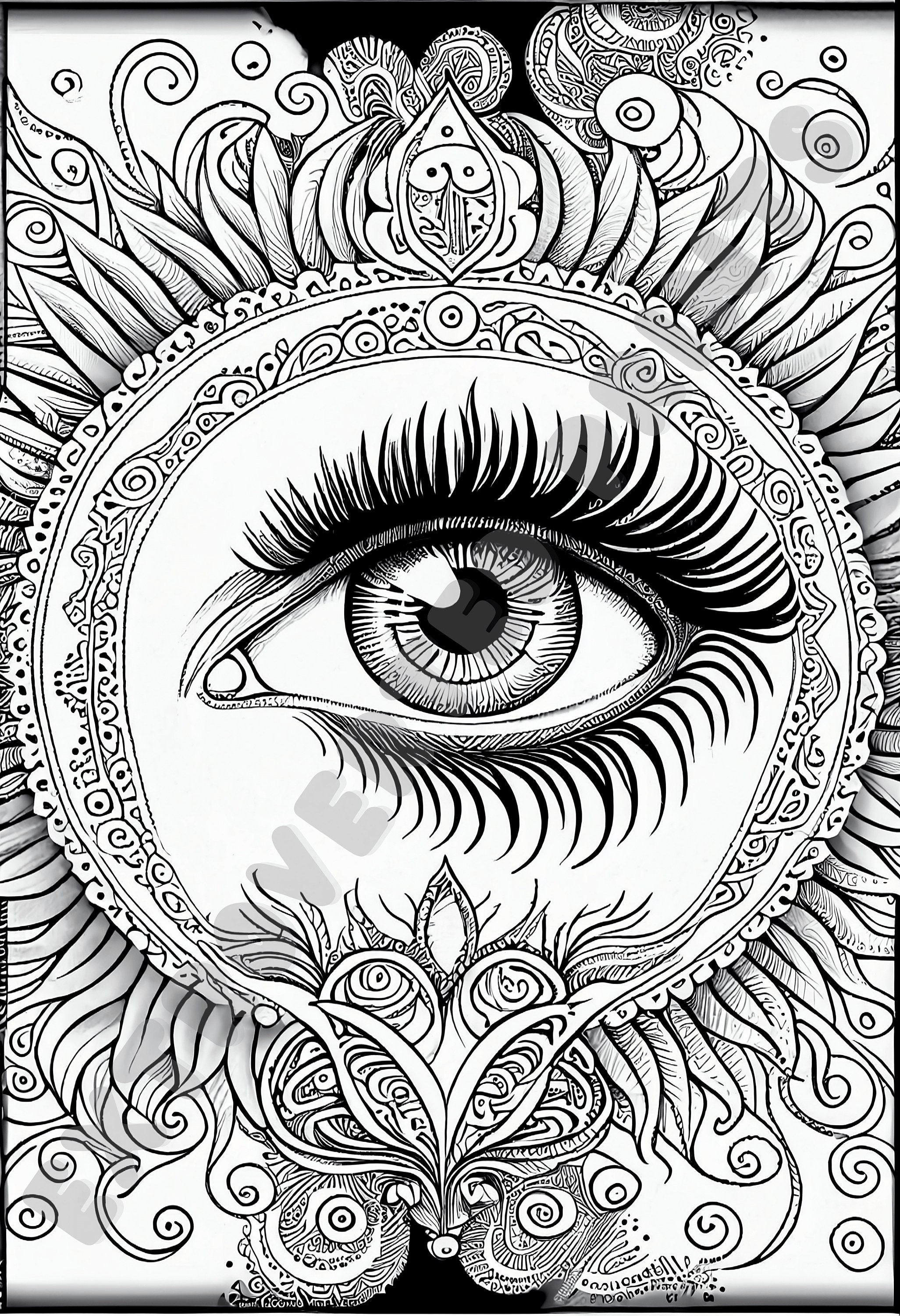 Your third eye coloring page for kids and adults who experience adhd anxiety relaxin meditation instant digital download pdf file instant download