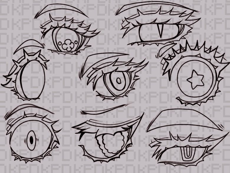 Eyes coloring page