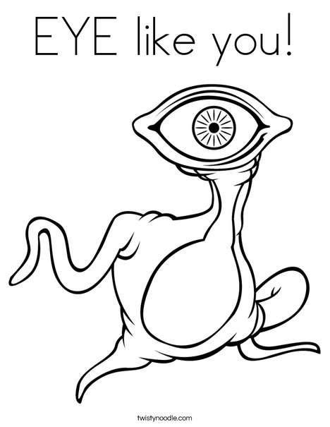 Eye like you coloring page