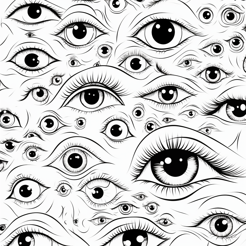 Eyes coloring pages