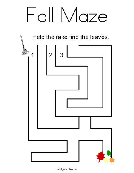 Fall maze coloring page coloring pages printable mazes maze