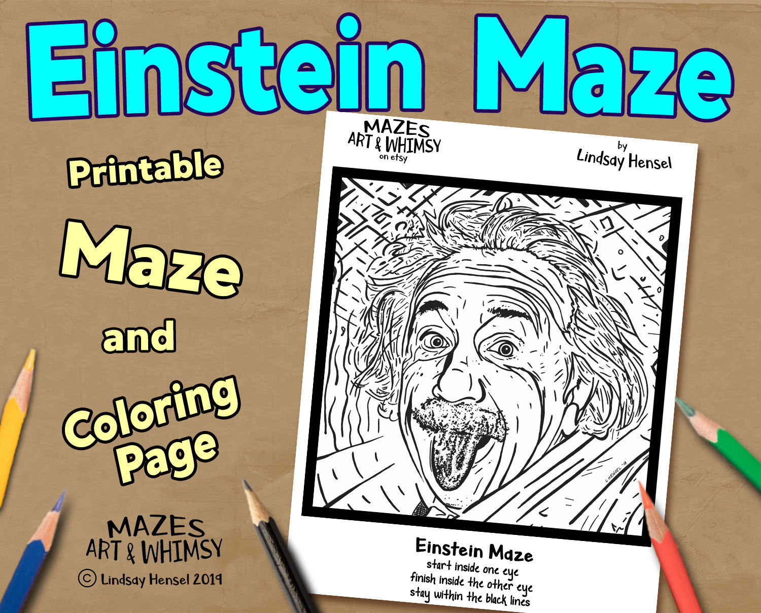 Printable einstein maze