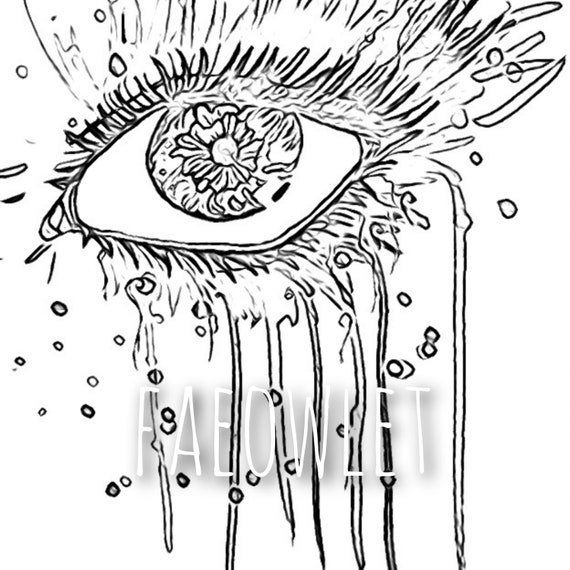 Coloring page eye printable download