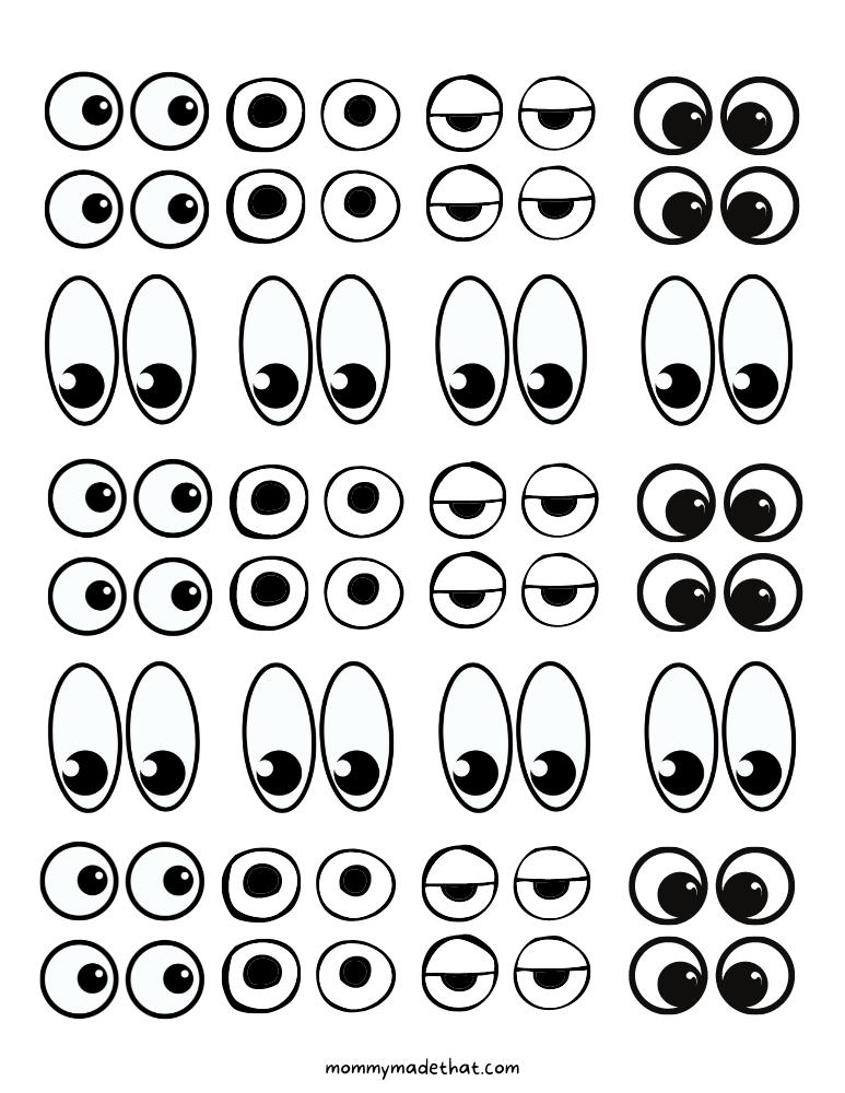 Free printable googly eyes tons of sizes