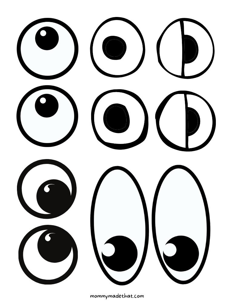 Free printable googly eyes tons of sizes