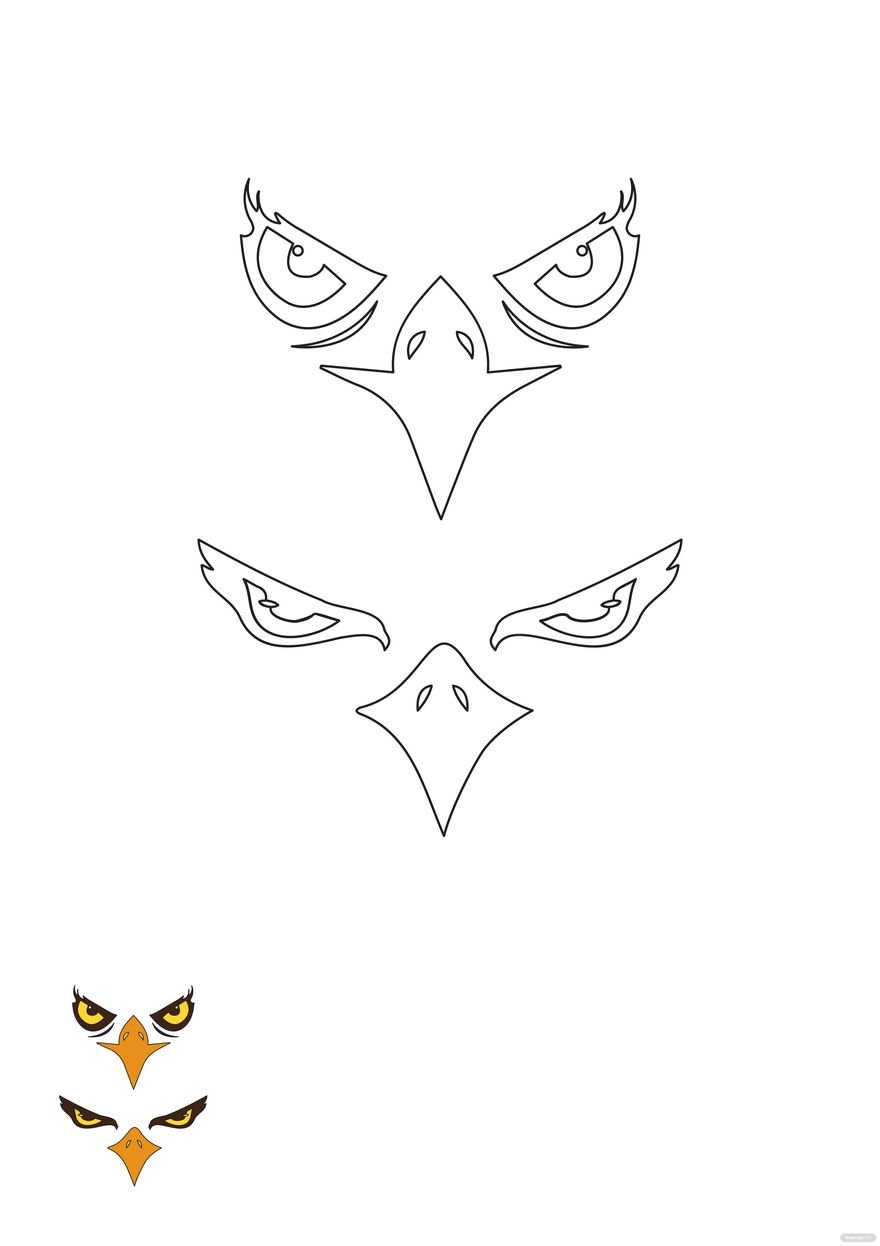 Free eagle eye coloring page