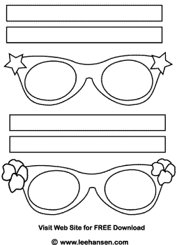 Eye glasses masks coloring page