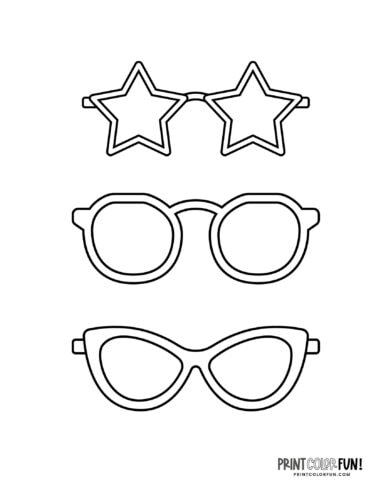 Sunglasses coloring pages eyeglass clipart at