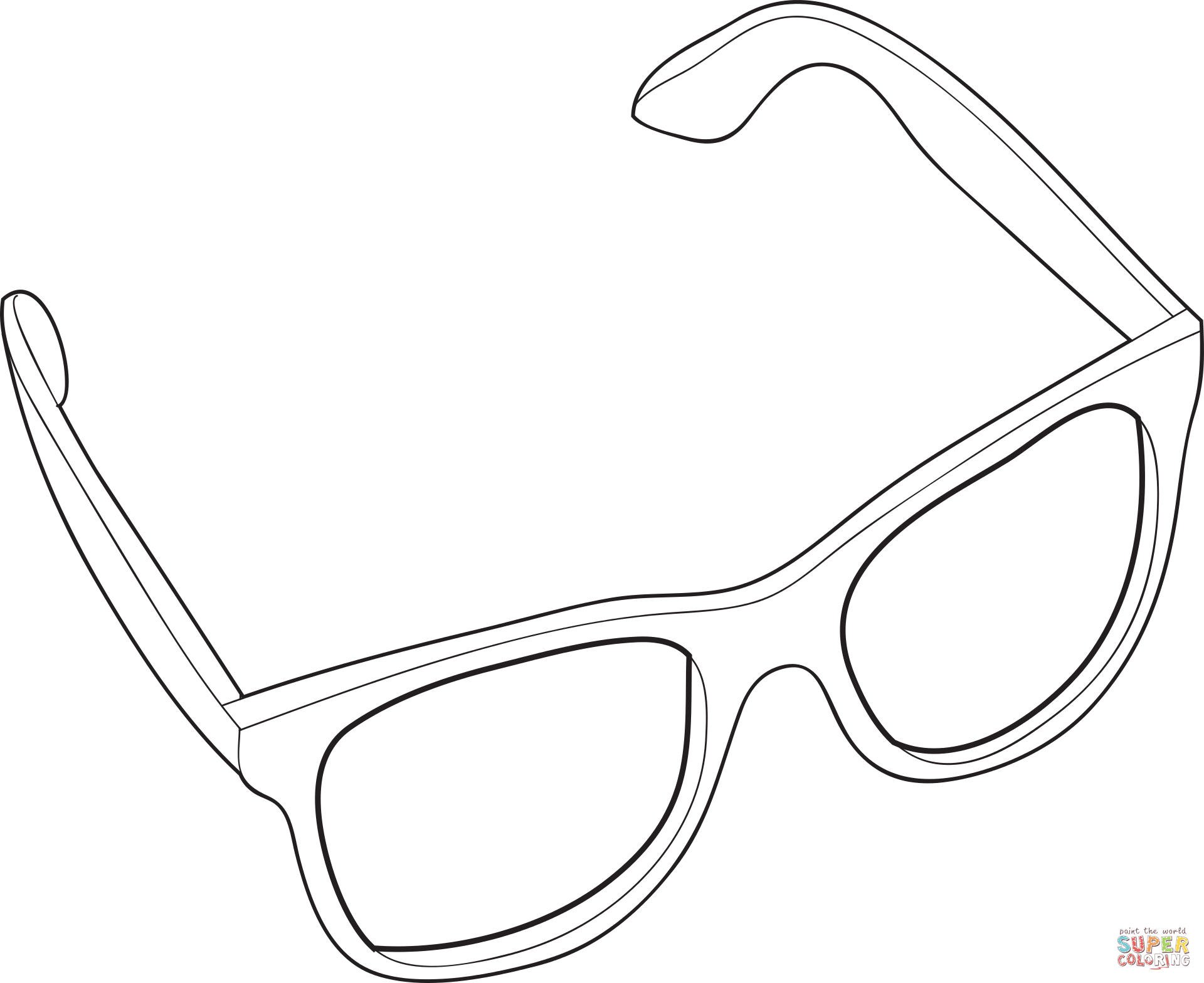 Glasses coloring page free printable coloring pages