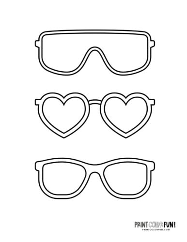 Sunglasses coloring pages eyeglass clipart at