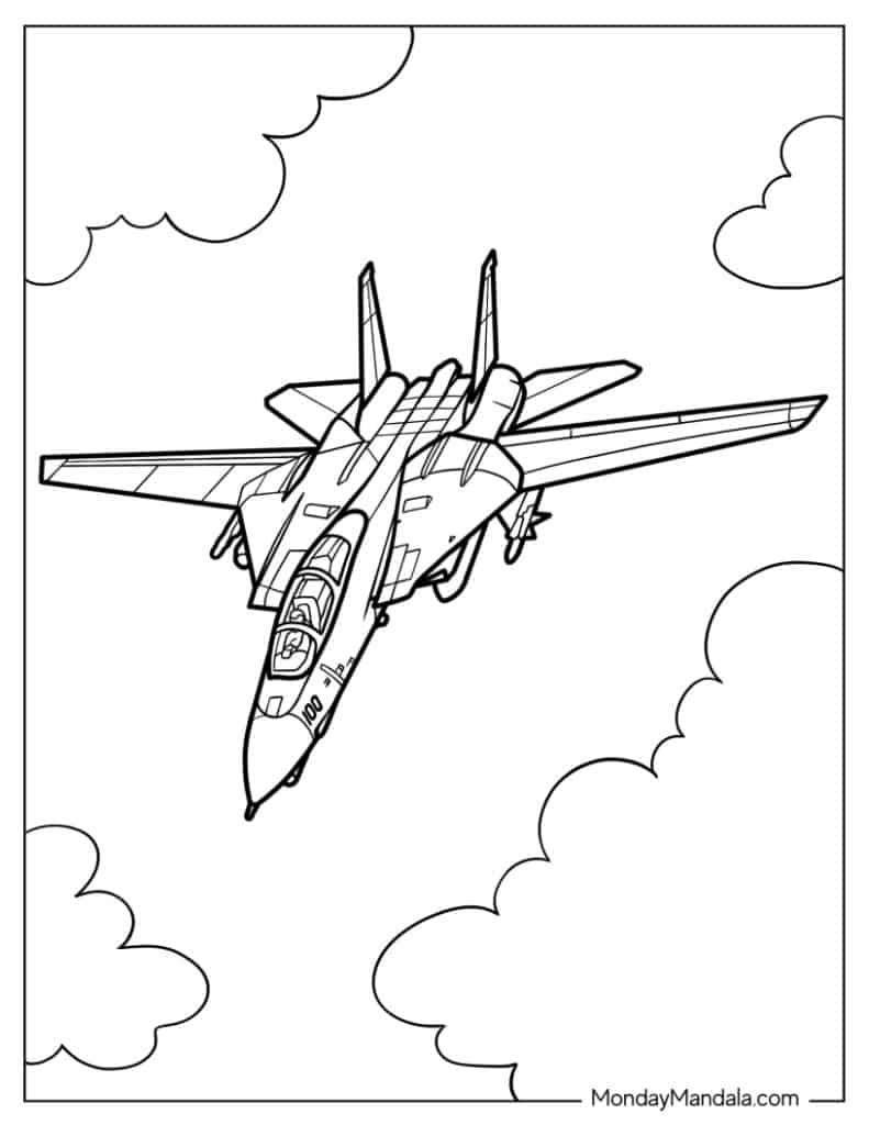 Jet coloring pages free pdf printables