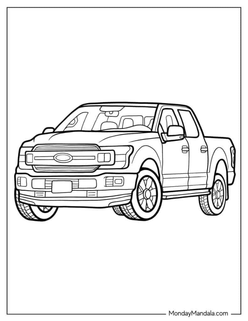 Truck coloring pages free pdf printables