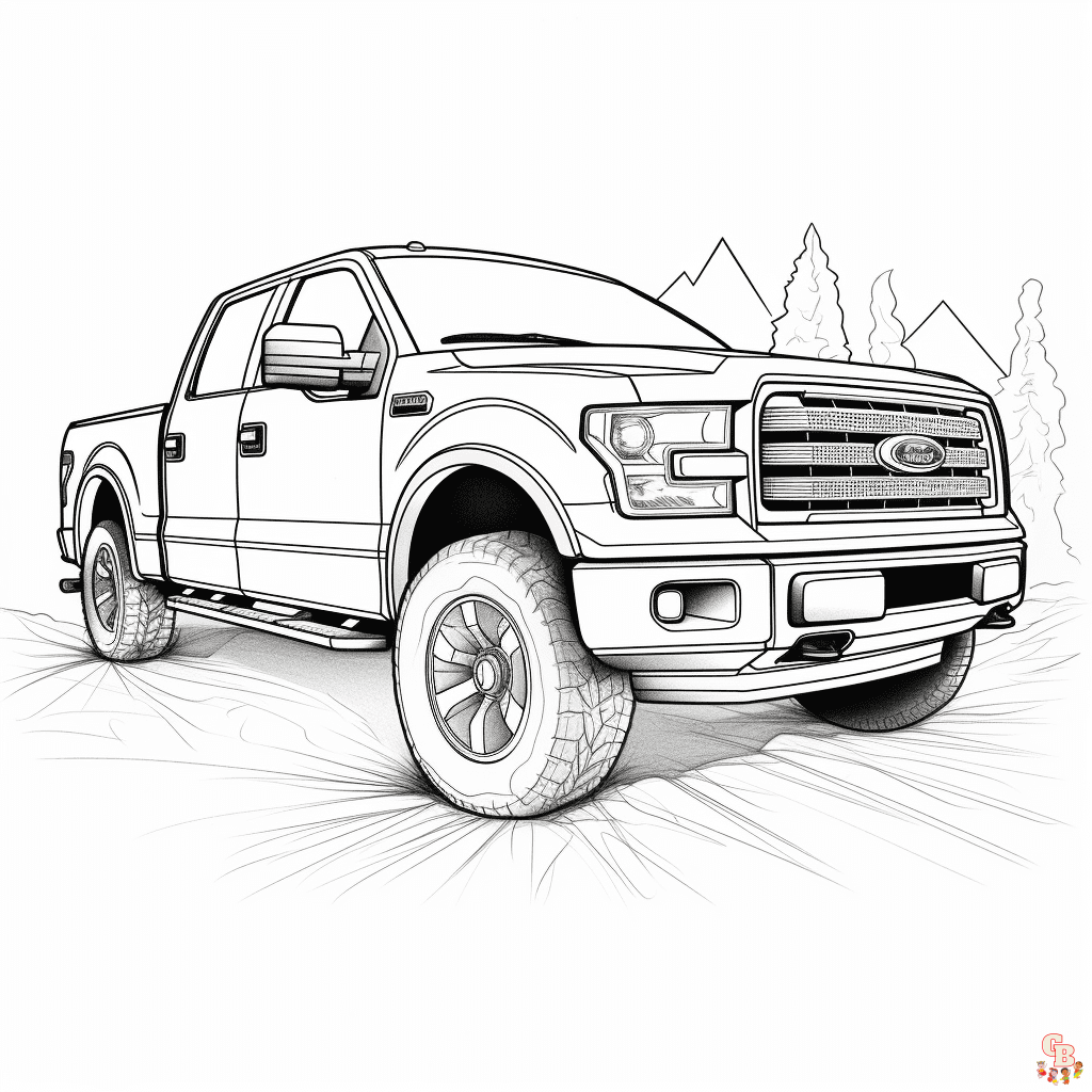 Printable ford coloring pages free for kids and adults